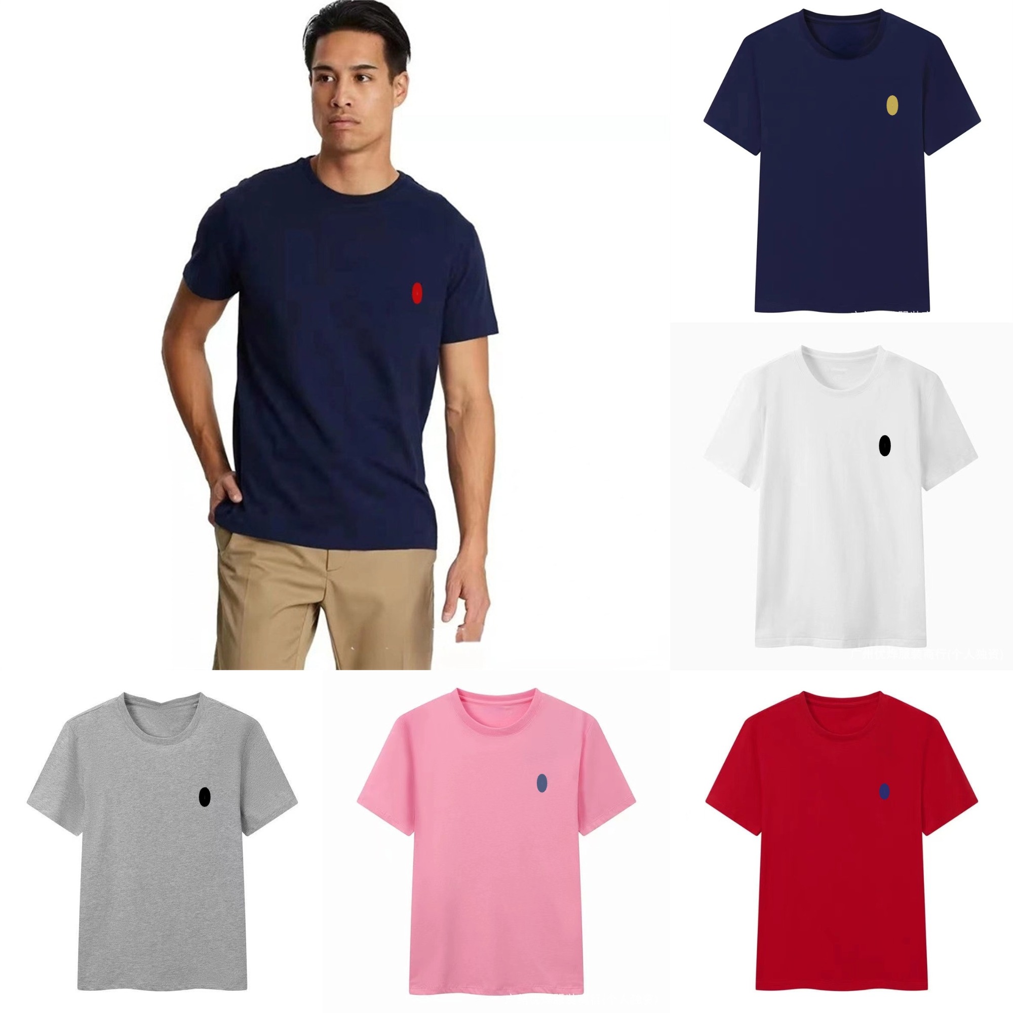 Men's T-Shirt Designer T-Shirts Cotton Embroidery High Quality Solid color Comfortable T-shirt Breathable and Quick-drying T-Shirts Summer T-Shirt