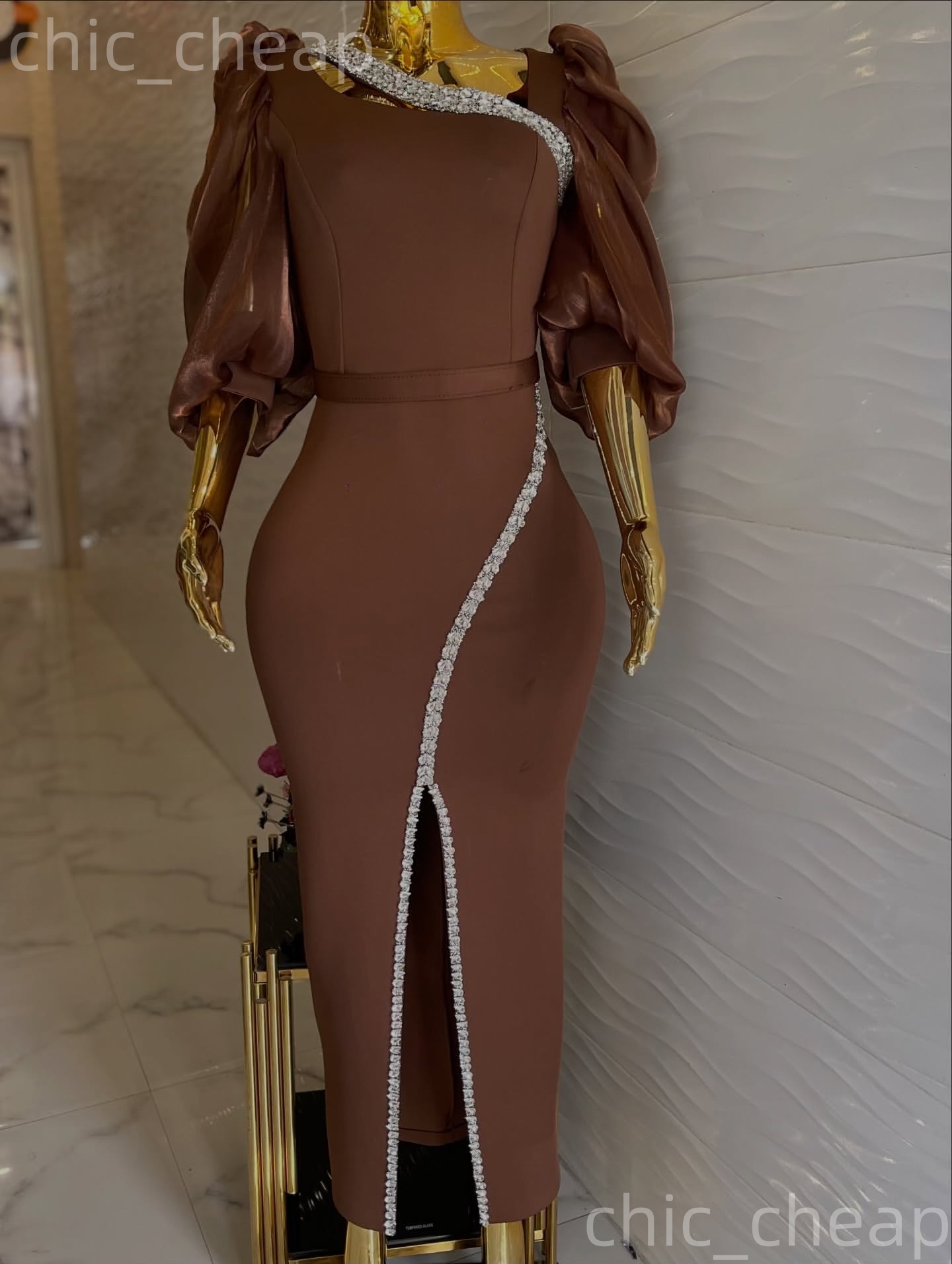 2026 Plus Size Chocolate Sheath Mother Of Bride Dresses Crystals Ankle Length Evening Party Mama's Dress Vintage 50's Birthday Wedding Guest