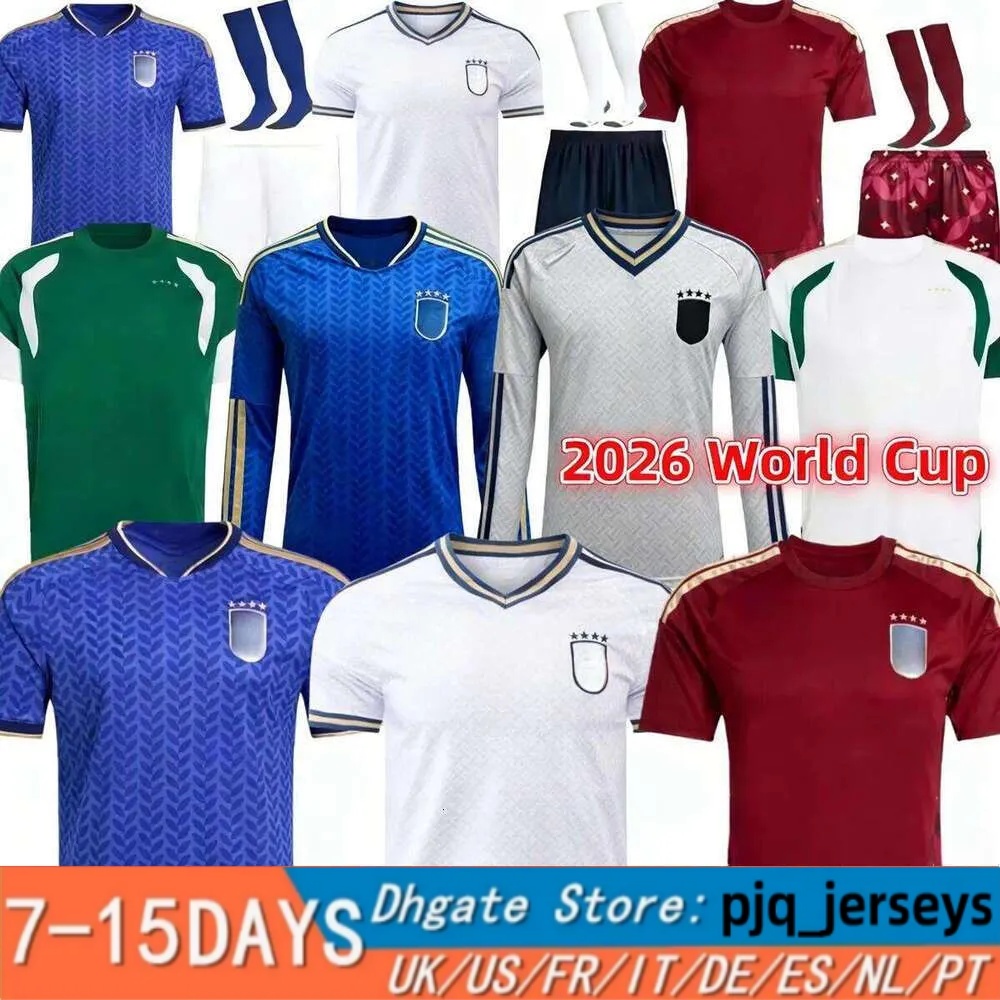 Italy Jersey 2026 World Cup italia Soccer Jerseys 25 26 27 Home Away DI LORENZO RETEGUI BARELLA FRATTESI PELLEGRINI DIMARCO GOALKEEPER Men Football Shirts Kids Kits