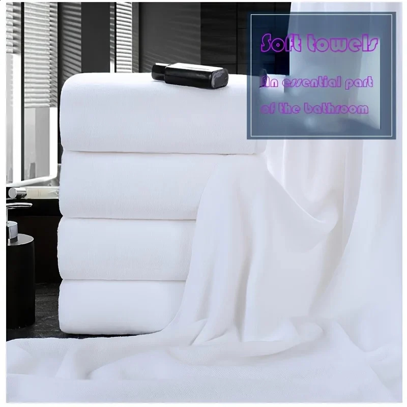 4pcs/set Extra large soft bath towel Highly absorbent fast drying 400GSM high-density polyester blend 260208