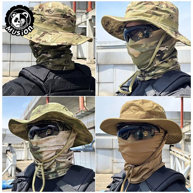 Musion Boonie Balaclava Suit Foldable Hat Sun Protection Cap Breathable Fisherman Outdoor Hunting Fishing Wide H 260204 - view 3