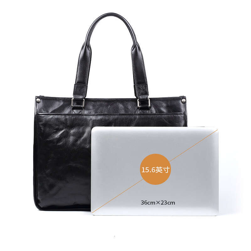 Luxury Shoulder Bags Totes Hobo New Genuine Leather Capacity Cowhide Briefcase Business Trip Laptop Bag Large Tote Men S Handbag SENYY