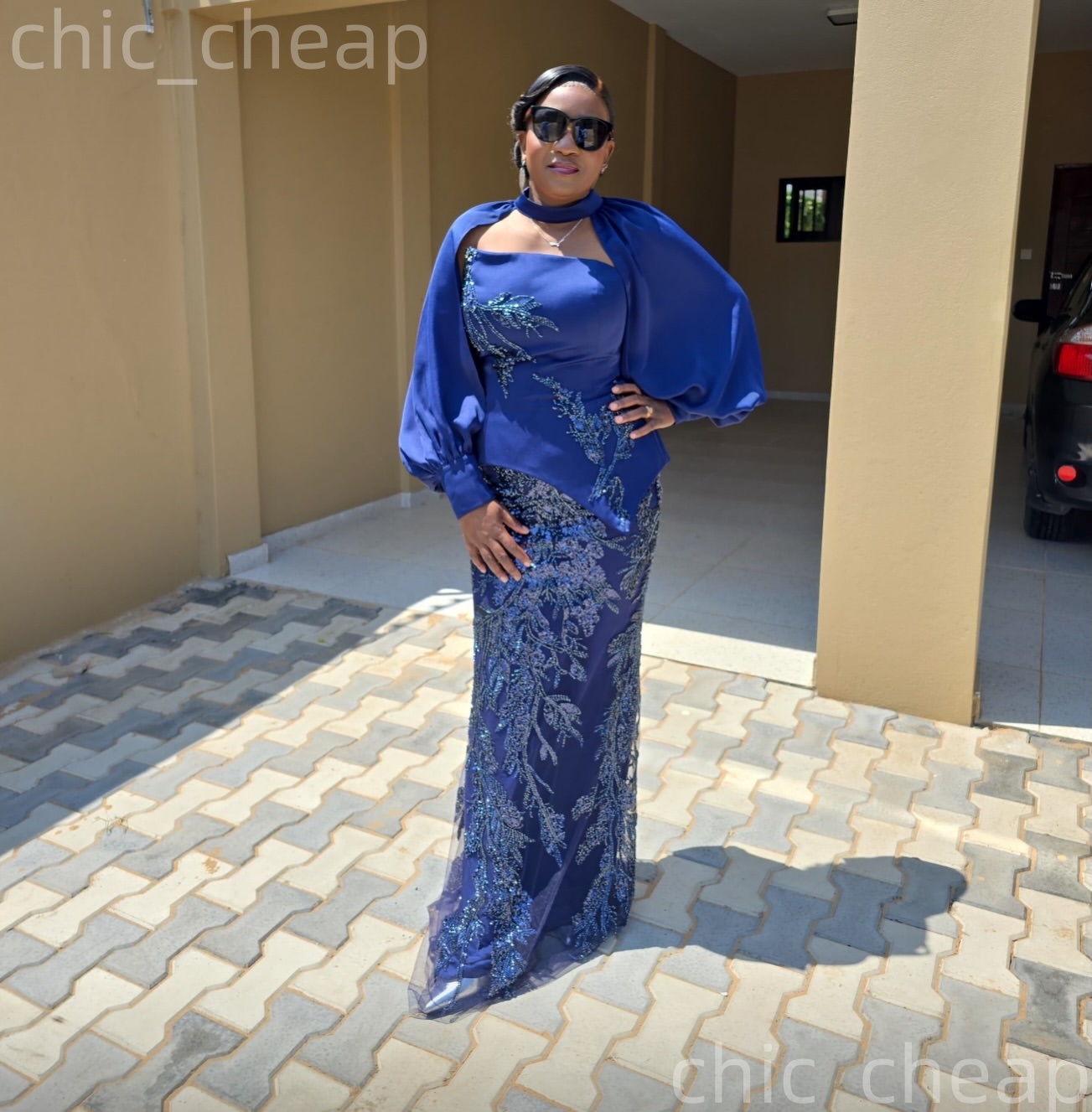 2026 Plus Size Navy Blue Mermaid Mother Of Bride Dresses Appliques Full Sleeves Evening Party Mama's Dress Vintage 50's Birthday Wedding Gue