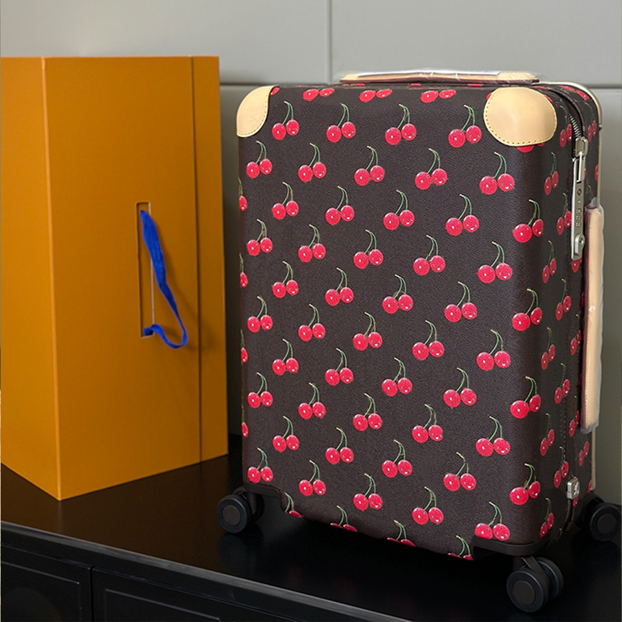 Luggage Suitcases Boarding Case Designer Genuine Leather Carry On Suitcase Luxury 20 inches Spinner Flower Letter Box wheels Trolley Case Password Travel Bag