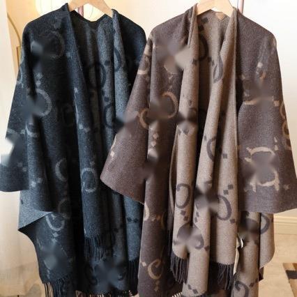 High-end double-sided cape, double-ply yarn, high-weight cashmere shawl scarf autumn and winter warmth, available for wholesale