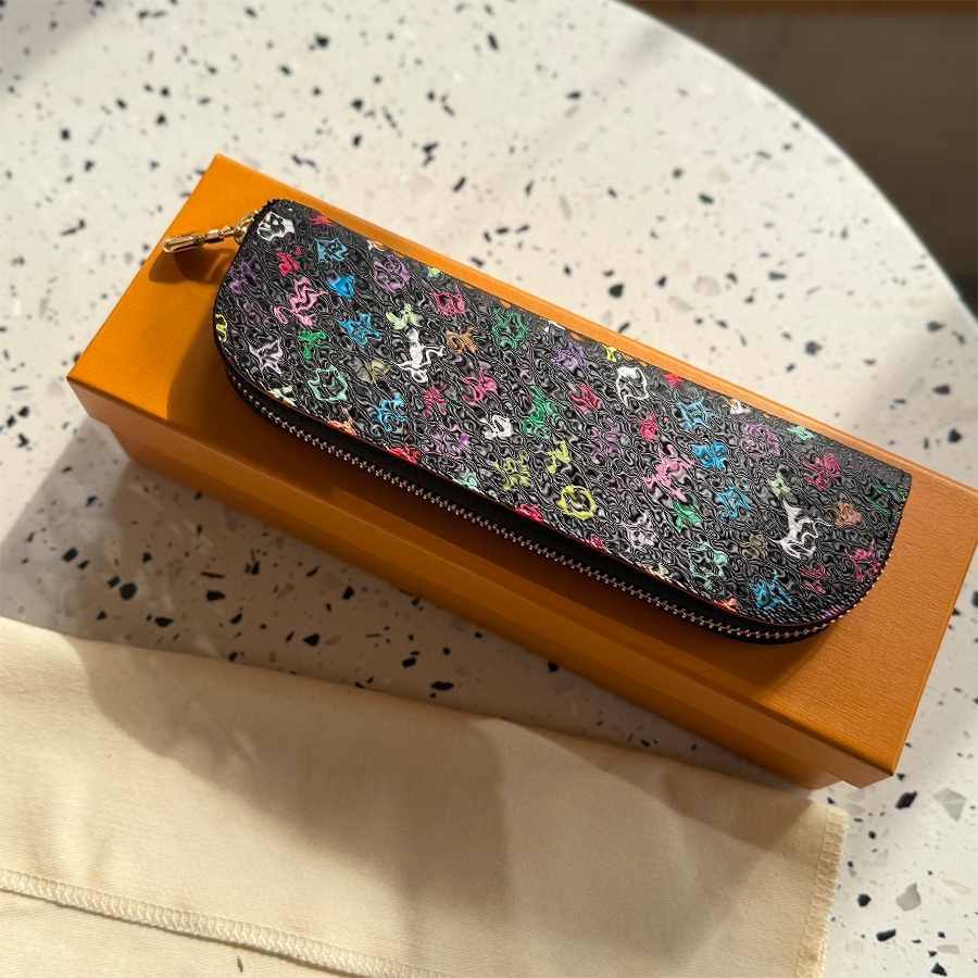 Canvas Pencil Case Alphabet Desktop Accessory Storage Box Versatile Casual Dirt Resistant Durable Storage Pencil Case Leather Lining Distinct Pencil Box With Box