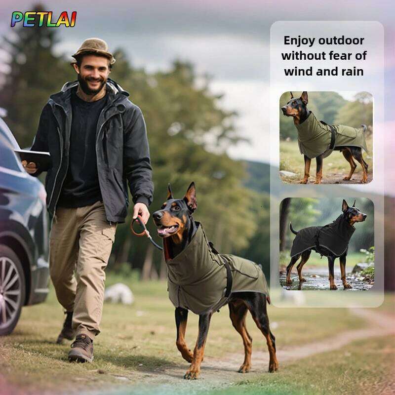 Famous brand jacket Outfit Waterproof Rainproof Clothing Coat Outdoor Rain Dual Use Cloth Large Dog Pet Wind Clothes pupakaIK