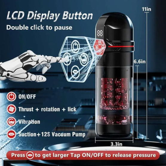 2026 New Mrgras Masturbator - AI Sync Male For Men With 12 S Vacuum Pump 7 Thrusting Rotating Vibrating Sucking Licking Adult Mens Sex Toys Adult Toys