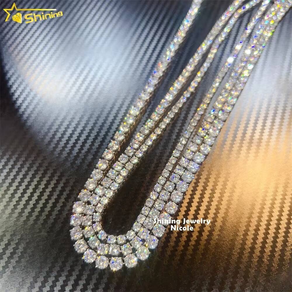 High Quality Wholesale Hip Hop Fashion Pass Diamond Tester Stainless Steel Moissanite Tennis Chain