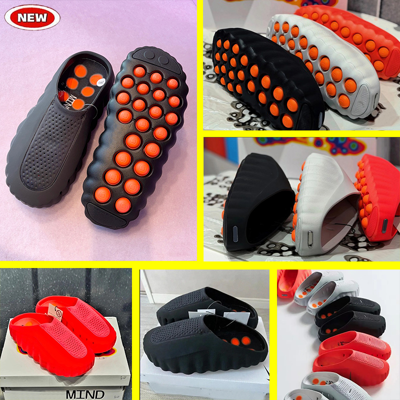 Desginer Slide Mind 001 EVA Flat Slippers Men Women New Mind001 Slippers Soft Rubber Tech Comfortable Sandals Mules Clog Black Red Bone Summer Beach Shoes EU 37-48