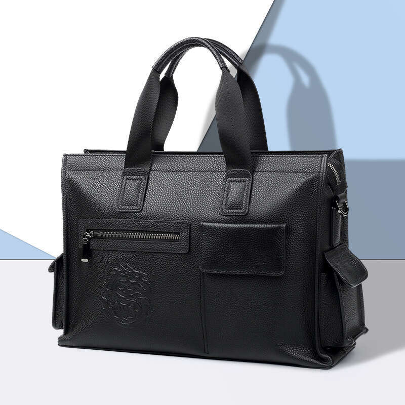 Luxury Shoulder Bags Totes Hobo Genuine Leather Business Commuter Laptop Bag Fashionable Large Capacity Briefcase Casual Top Layer Cowhide Men S Handb