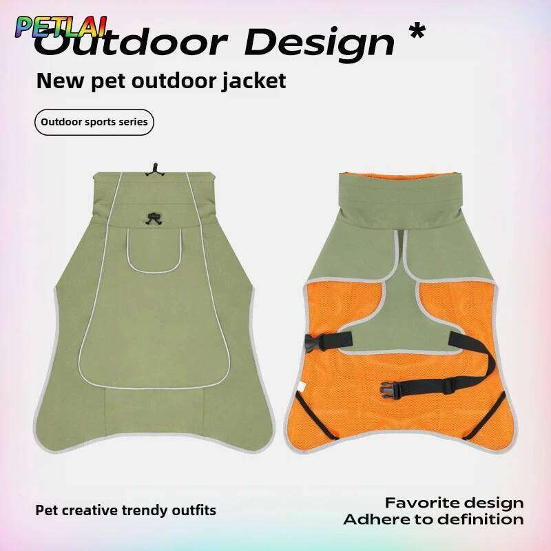 Famous brand jacket Outfit Waterproof Rainproof Clothing Coat Outdoor Rain Dual Use Cloth Large Dog Pet Wind Clothes pupakaIK