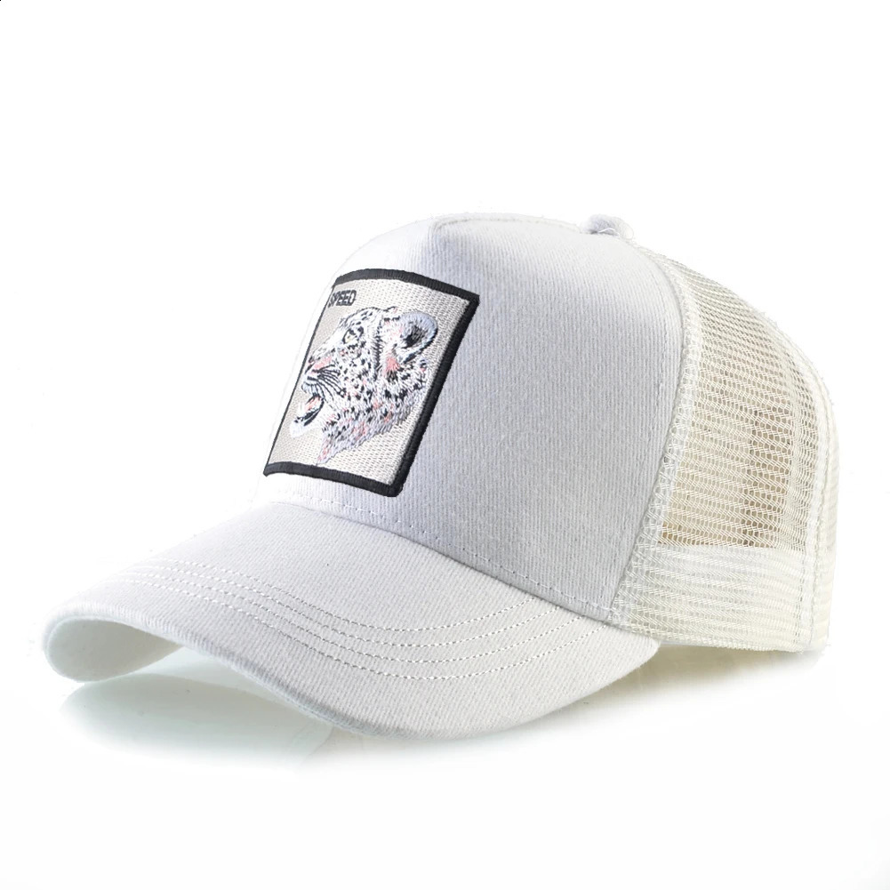 Fashion Trucker Caps With Embroidery Goat Patch Four Seasons Baseball Cap For Men Women Adjustable Visor Hat 260129