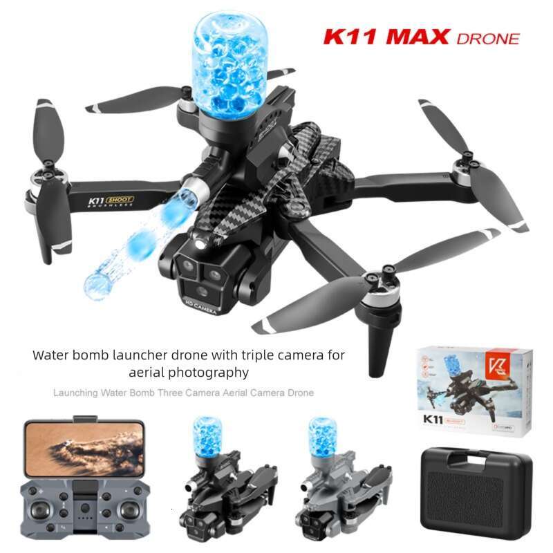 Renowned brand K11Max drone, brushless Mazda, three camera aerial photography, quadcopter, water bomb launch, remote-controlled drone, Drone CKS