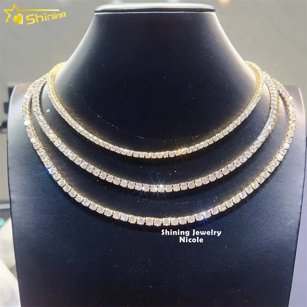 High Quality Wholesale Hip Hop Fashion Pass Diamond Tester Stainless Steel Moissanite Tennis Chain