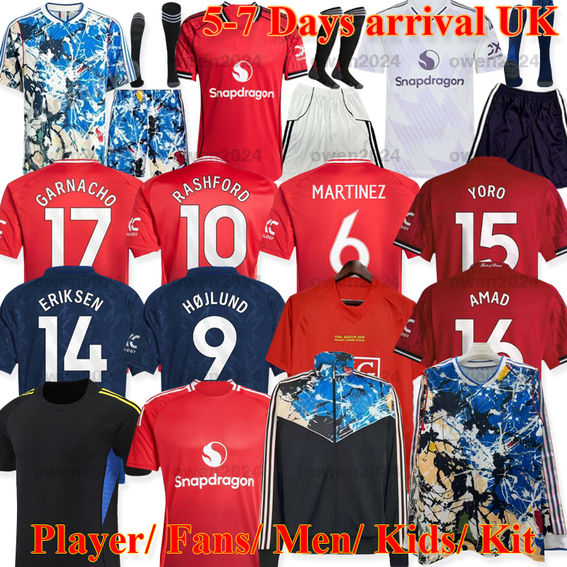 Mainoo 25 26 RASHFORD United soccer jerseys AMAD Antony Martinez HOJLUND Casemiro Eriksen 2025 2026 football shirt tracksuits MARTIAL B. FERNANDES men kids kit