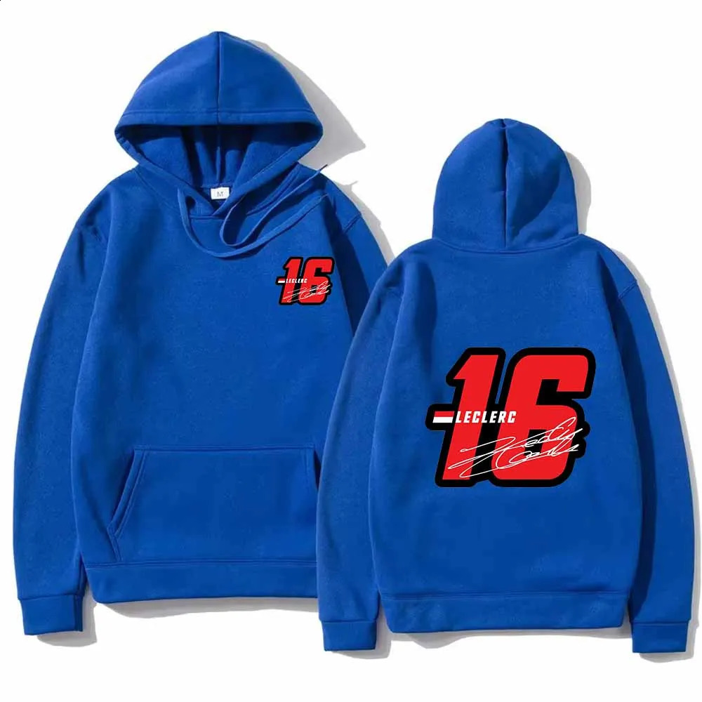 Fashion Hoodies Graphic Sweatshirts Loose Drawstring Number 16 Charles Leclerc Racer Printed Hooded Pullover Unisex Tops 260126 - view 5
