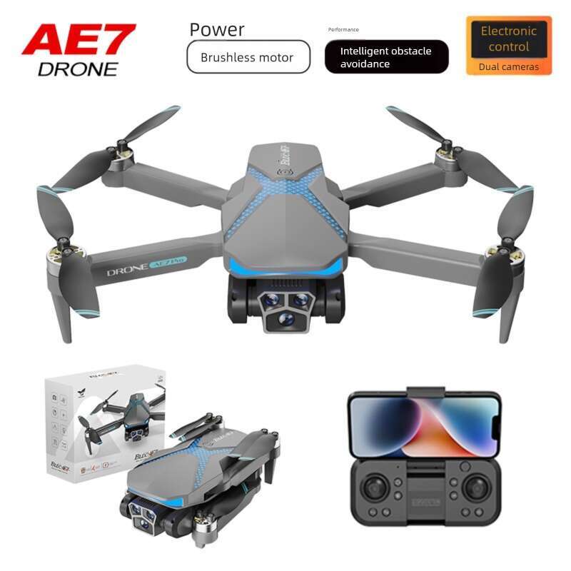 Famous brand cross-border new product AE7 folding brushless motor drone aerial photography cool lighting remote control aircraft quadcopter CKS
