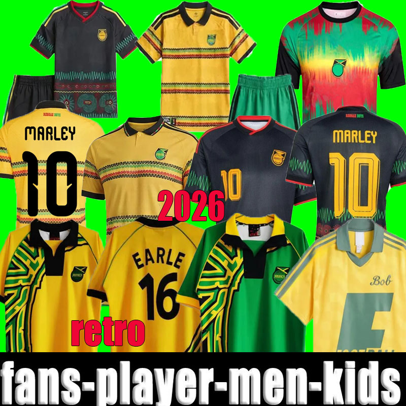 2026 Jamaica soccer jerseys 26 27 Marley national team ANTONIO Nicholson MORRISON MEN kids kit maillots de foot camesitas de futol Bob 1998 Retro football shirt 4XL