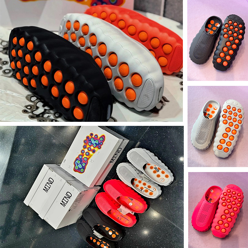 2026 Designer Mind 001 slides Sports Mens Pregame Mules Pre-match Triple Black Tech Comfortable Bone Solar Red Black Chrome Light Smoke Grey nikemind shoes Summer