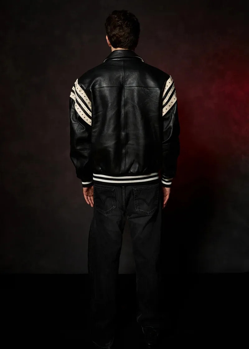 Men Womens Leather Baseball Jacket Bling Rhinestone Embellished Varsity Bomber Coat 90s Y2K Hip Hop Streetwear Outerwear Coats 260205