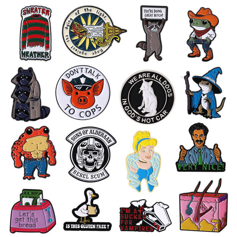 Cartoon Animal Set Metal Badge Clothing Accessories Lapel Pin Brooch Series Combination