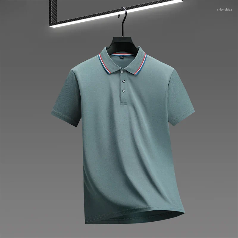 Men's Polos Casual Solid Color Short Sleeve Polo Shirt 2026 Summer Fashionable Comfortable Versatile Top For Men
