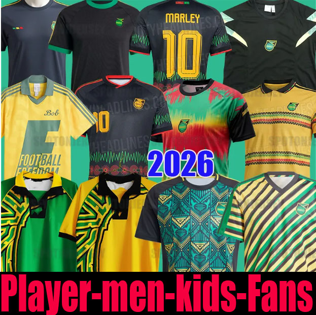 Jamaica 2026 soccer jerseys copa national collection football team Jamaica 2025 2026 Retro Kit ANTONIO REID Nicholson LOWE MORRISON home away Black T Shirt S-4XL