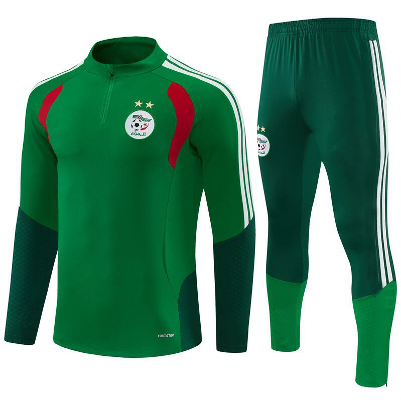25 26 Algeria Men's Soccer Tracksuits Survetement 2025 2026 Algerie BOUDAOUI MAHREZ Half Zipper Training Veste maillot de Foot Tracksuit Football Jogging Suit S-XXL