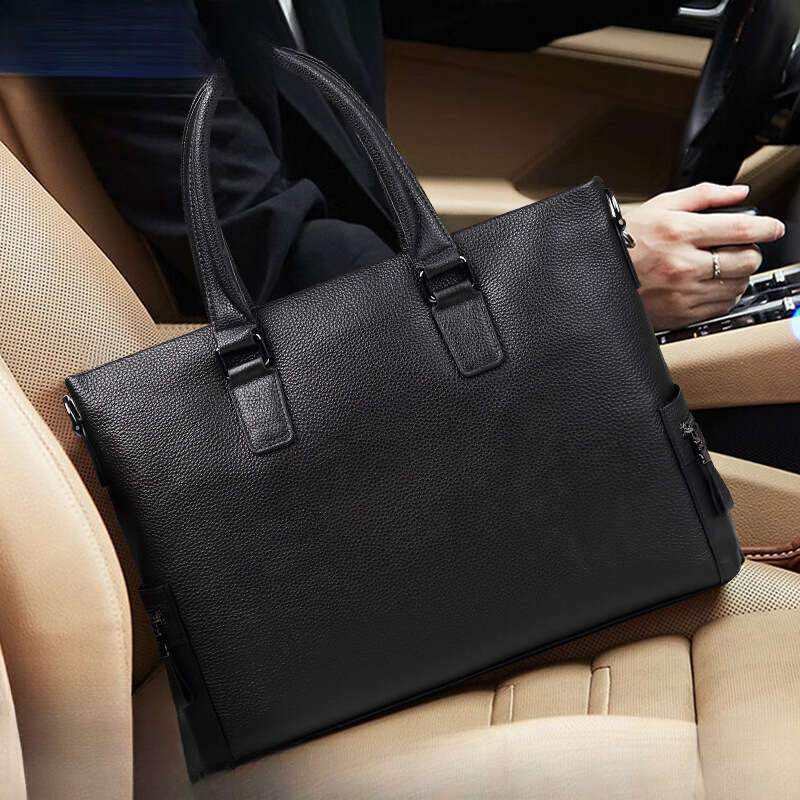 Luxury Shoulder Bags Totes Hobo Men S Genuine Leather Casual Handbag Cowhide Business Bag Horizontal Large Capacity Briefcase One Piece Dropshipping S