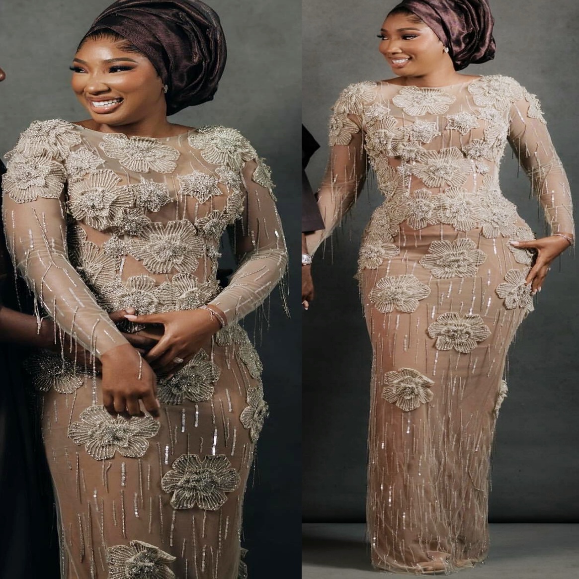 Aso Ebi Champagne Sheath Prom Dresses 2026 Appliques Tassels Illusion Evening Formal Party Second Birthday Engagement Gowns Dress For Special Occasion