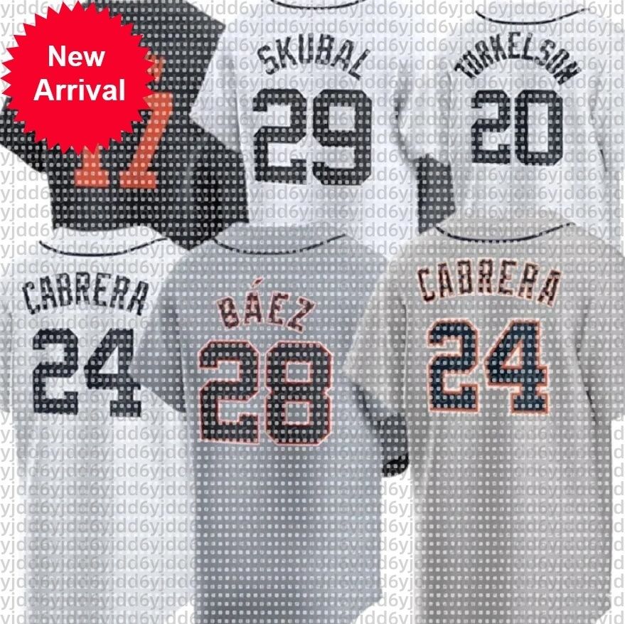 Custom MLB Tigers Baseball Jersey Colt Keith Javier Baez Riley Greene Tarik Skubal Matt Vierling Spencer Torkelson Miguel Cabrera Kerry Carpenter Zach McKinstry