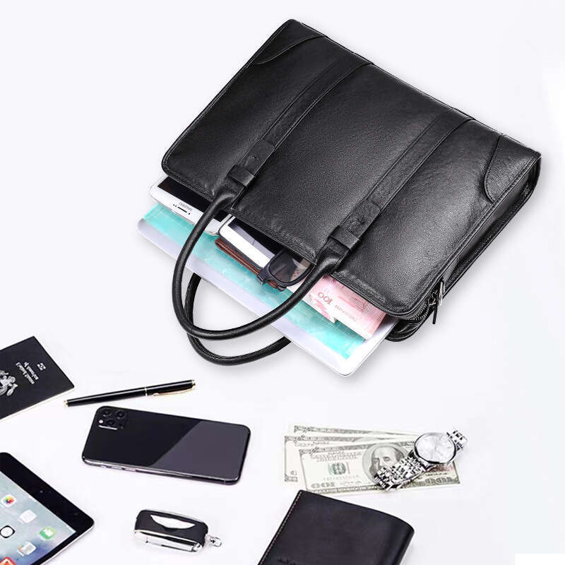 Luxury Shoulder Bags Totes Hobo Handmade Genuine Leather Bag Business High End Large Capacity Handbag Fashion Casual Top Layer Cowhide Men S Briefcase