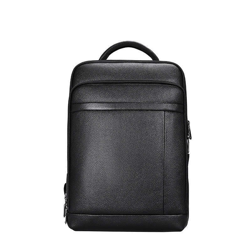Luxury Shoulder Bags Totes Hobo Genuine Leather Backpack Business Men S Fingerprint Lock Cowhide Double Inch Large Capacity Laptop Bag SENYY