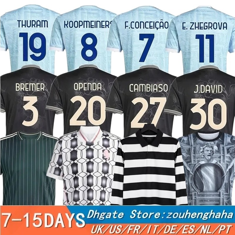 S-4XL 25 26 YILDIZ THURAM Soccer JerseyS 2025 2026 Home away third OPENDA BREMER F.CONCEICAO E.ZHEGROVA VLAHOVIC ADZIC Men KIDS Fan Player Football Jersey Shirt