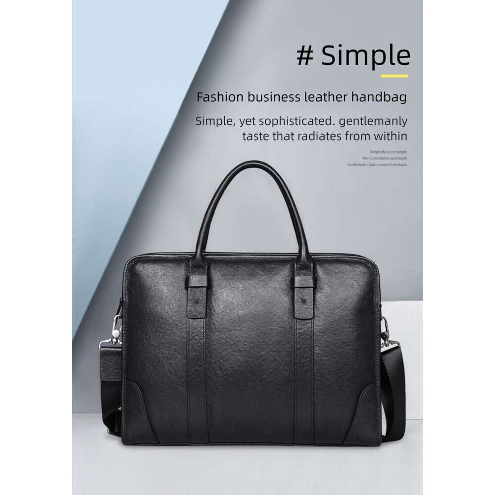 Luxury Shoulder Bags Totes Hobo Handmade Genuine Leather Bag Business High End Large Capacity Handbag Fashion Casual Top Layer Cowhide Men S Briefcase
