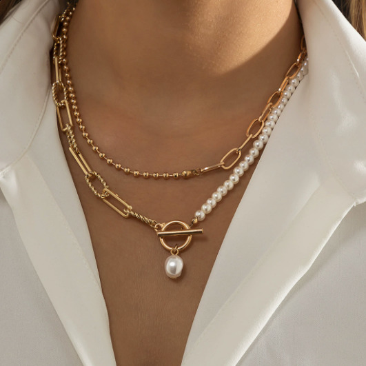 Gift Necklace Heavy Minimalist Chain Punk Short and Fat Jewelry Accessories Charm Black Crystal Heart Pendant Necklace for Men 250109