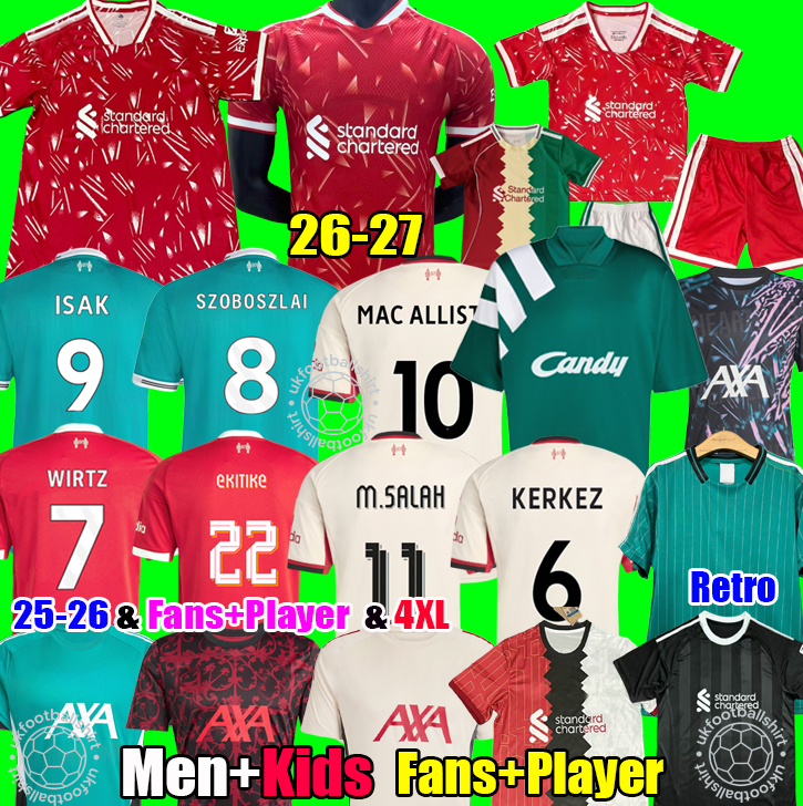 2026 ISAK EKITIKE WIRTZ DIOGO J. KERKEZ FRIMPONG Soccer Jerseys Football Shirt LivERpoOL 25 26 27 Fans Player maillot de Foot men kids football kit 2027