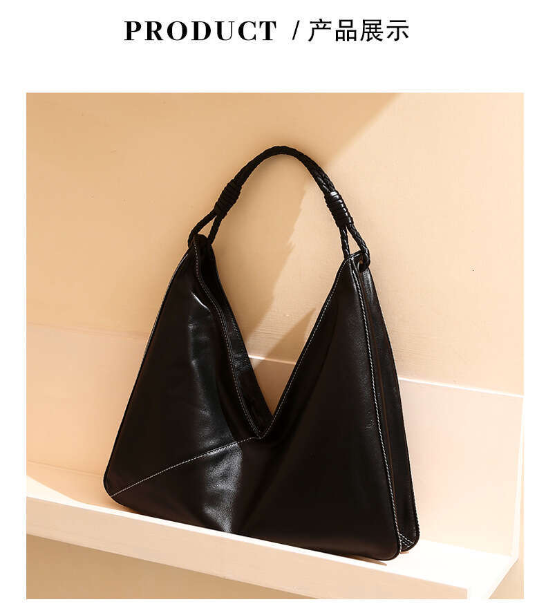 Luxury Shoulder Bags Totes Hobo Foreign Trade Niche Top Layer Cowhide Tote Cross Border High End Commuter Underarm Bag Genuine Leather Women S Handbag
