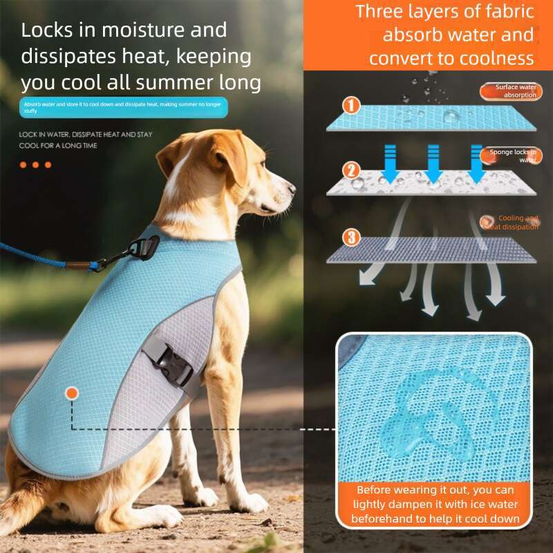 Famous brand New Snake Year Pet Vest for Dogs Summer Thin Breathable Anti Heatstroke Dog Cooling Clothes with Reflective Strips pupakaIK