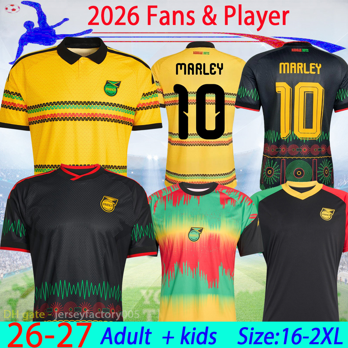 2026 Jamaica soccer jerseys 26 27 national football shirt team Bailey ANTONIO Nicholson MORRISON home away MEN kids