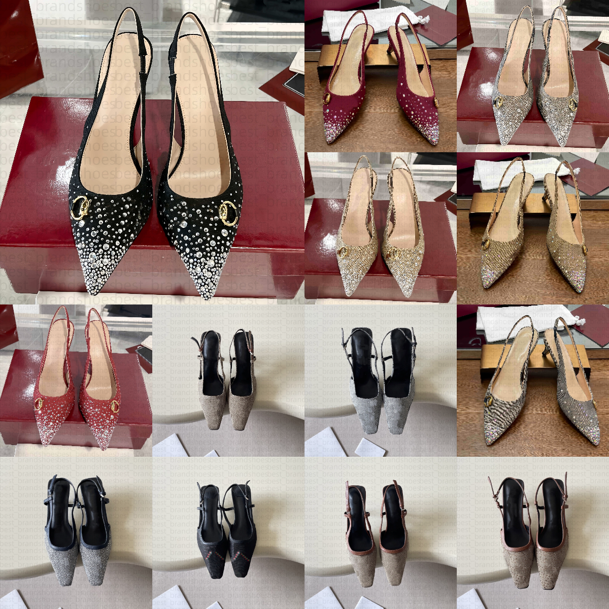 2026 wedding Ladies high heel sandals slippers fashion designer summer dress shoes flip flop elegant mature women sandals size 35-42