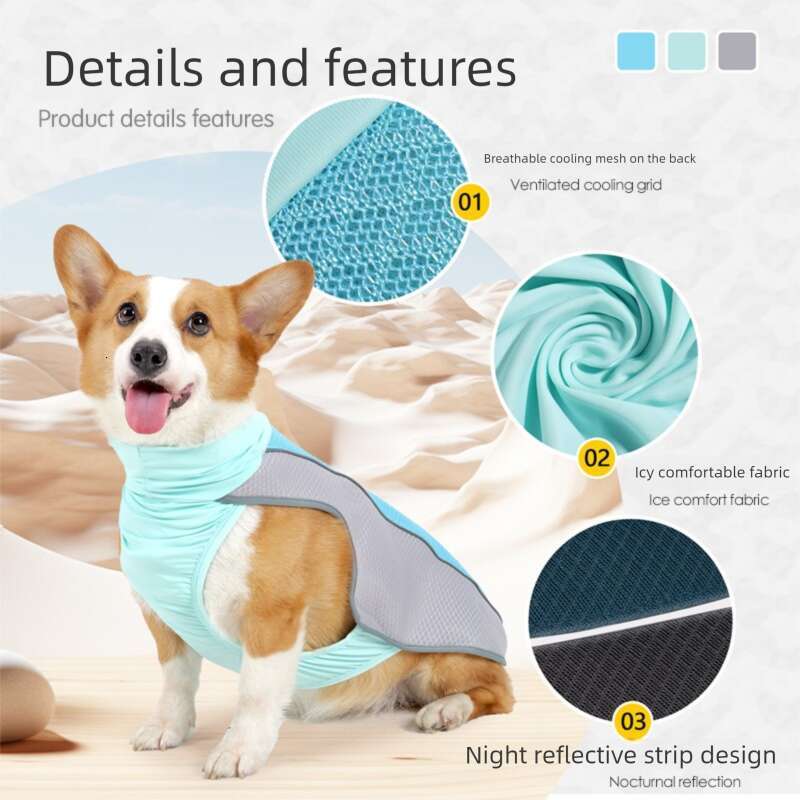 Famous brand New Year the Dragon cross border dog clothing summer suitable for medium and large dogs made of ice silk breathable pet cooling vest pupa