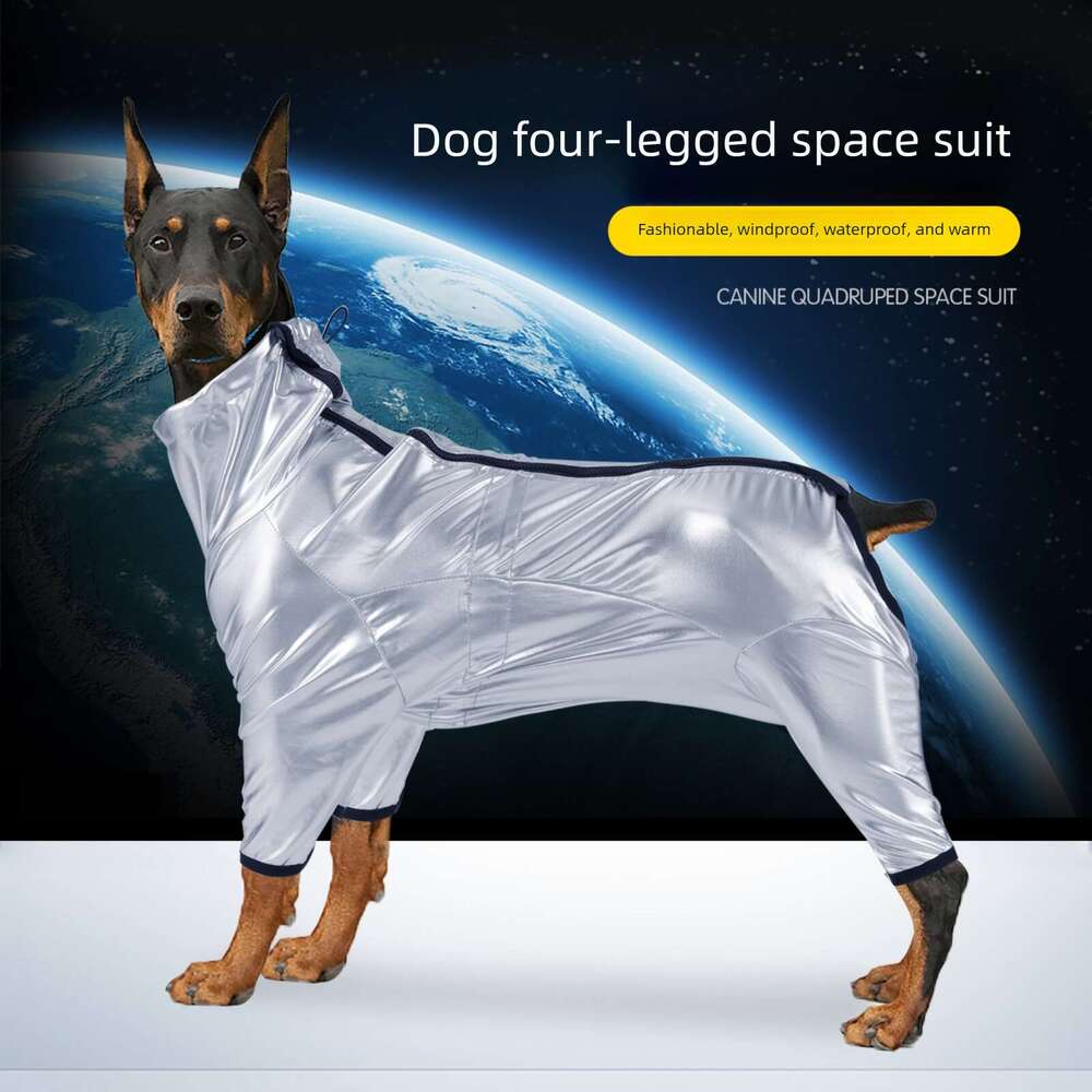 Famous brand Cross border pet clothing dog jacket fashionable space suit waterproof windproof four legged for medium and large dogs pupakaIK
