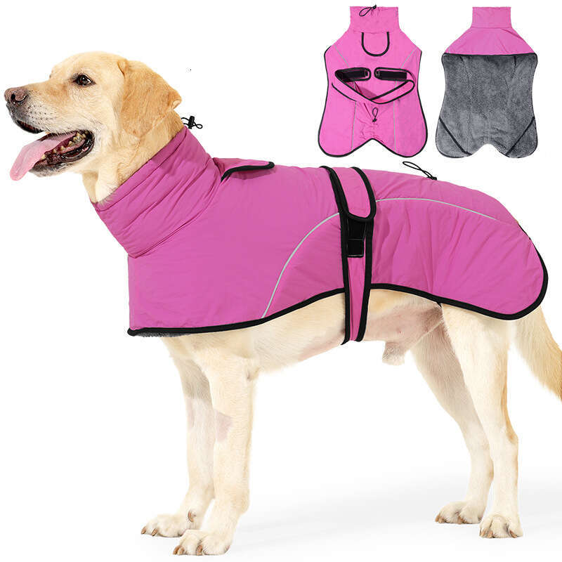 Famous brand New Winter Dog Clothes Fleece Lined Thickened Warm Waterproof Jacket for Medium and Large Dogs Sleeveless Cotton Coat pupakaIK