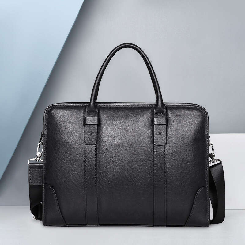 Luxury Shoulder Bags Totes Hobo Handmade Genuine Leather Bag Business High End Large Capacity Handbag Fashion Casual Top Layer Cowhide Men S Briefcase