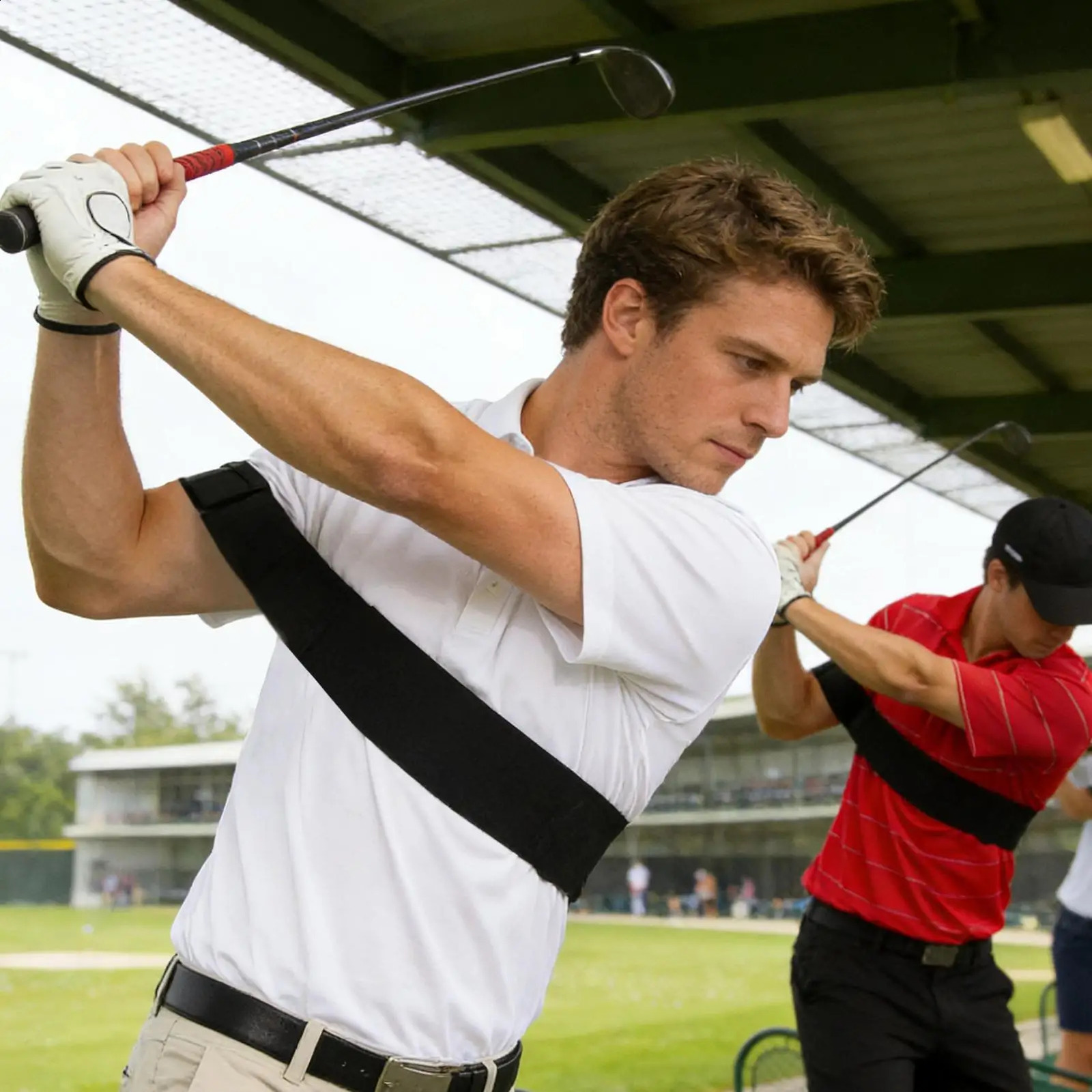 Golf Swing Trainer Aid Alignment Strap Arm Band for Swing Correction Consistent Practice Tool for Golf Beginner to Pro 260206