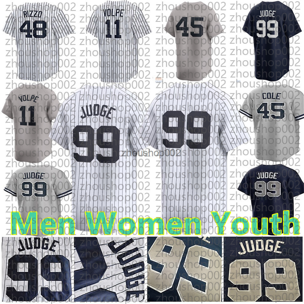 Custom 99 Aaron Judge Jersey Anthony Volpe Rizzo Nestor Cortes Jr Giancarlo Stanton Aaron Hicks Joey Gallo Gleyber Torres Gerrit Cole Yankees Goldschmidt