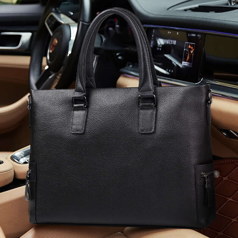 Luxury Shoulder Bags Totes Hobo Men S Genuine Leather Casual Handbag Cowhide Business Bag Horizontal Large Capacity Briefcase One Piece Dropshipping S