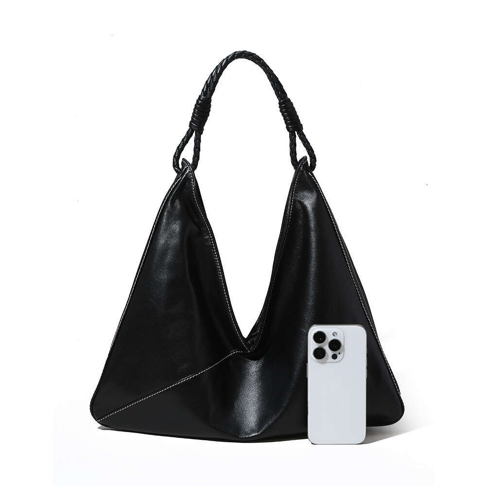Luxury Shoulder Bags Totes Hobo Foreign Trade Niche Top Layer Cowhide Tote Cross Border High End Commuter Underarm Bag Genuine Leather Women S Handbag